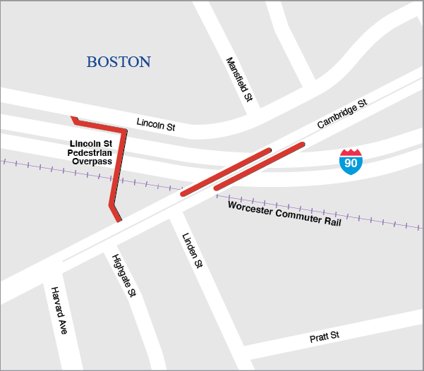 Boston: Deck Replacement, B-16-056, Cambridge Street Over Interstate 90, Includes Preservation of B-16-057, Lincoln Street Pedestrian Overpass over Interstate 90